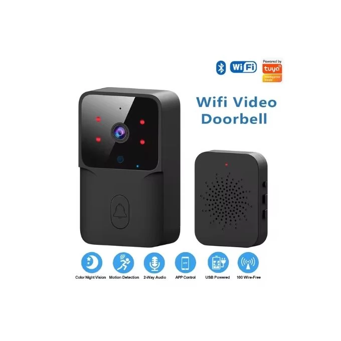 Caméra HD Sans Fil De Sonnette Vidéo Intelligente Wifi De Sécurité D'alarme